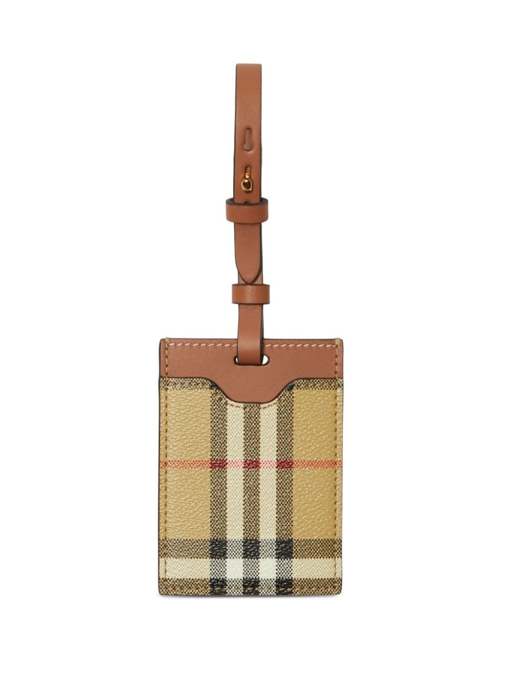 8073976A7026 체크 모티브 레더 LUGGAGE TAG